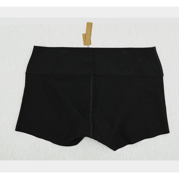 Skims Swim Shorts 4X Onyx Textured Mid-Waist Shape Tummy Control Sporty Resort - Picture 3 of 13